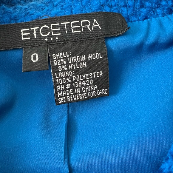 Etcetera Blue Coat. Size 0 - Picture 3 of 3